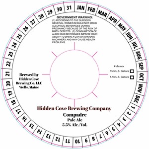 Hidden Cove Brewing Co. Compadre May 2016