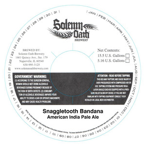 Solemn Oath Brewery Snaggletooth Bandana