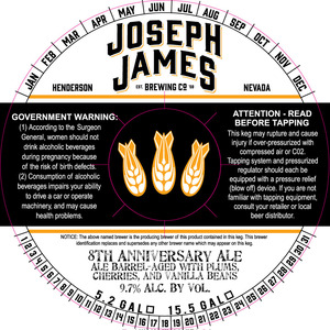 Joseph James Brewing Co., Inc. 8th Anniversary