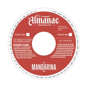 Almanac Beer Co. Mandarina