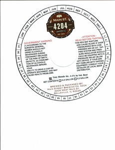 Main Street Brewing Co 4204 Easy Blonde