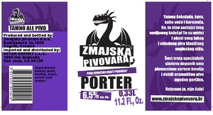 Pivovara Zmajska Porter Tamno Ale Pivo June 2016