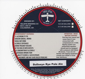 Tailspin Brewing Co Bullseye Rye Pale Ale July 2016