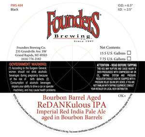 Founders Bourbon Barrel Aged Redankulous IPA