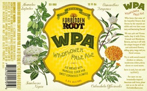 Forbidden Root Benefit LLC Wildflower Pale Ale June 2016