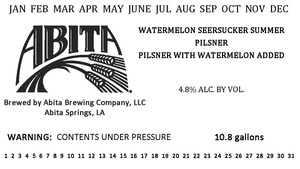 Abita Brewing Company Watermelon Seersucker Summer Pilsner