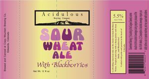 Acidulous Sour Wheat Ale With Blackberries