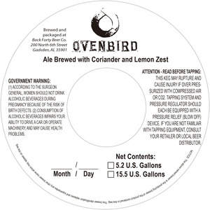 Back Forty Beer Company Ovenbird