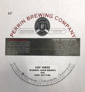 Lil' Griz Barrel Aged Brown Ale June 2016