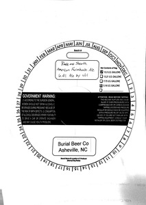 Burial Beer Co. LLC Blade And Sheath American Farmhouse Ale June 2016
