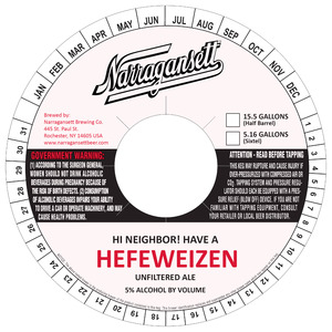 Narragansett Hefeweizen July 2016