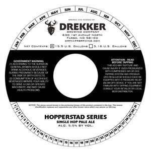 Drekker Brewing Company Hopperstad Series Single Hop Pale Ale