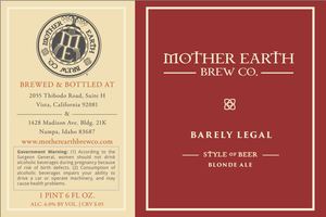 Mother Earth Brew Co Barely Legal