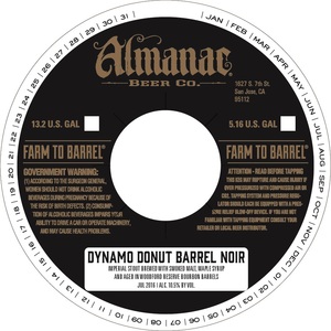 Almanac Beer Co. Dynamo Donut Barrel Noir July 2016