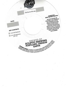 Starburst Ipa Ale July 2016