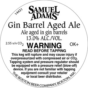 Samuel Adams Gin Barrel Aged Ale