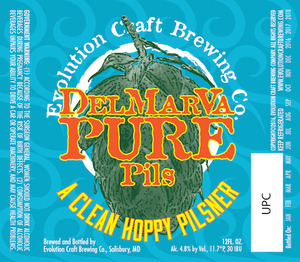 Evolution Craft Brewing Company Delmarva Pure Pilsner