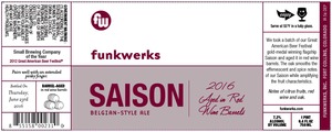 Funkwerks, Inc. Saison Aged In Red Wine Barrels