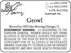 Off Color Brewing Growl July 2016
