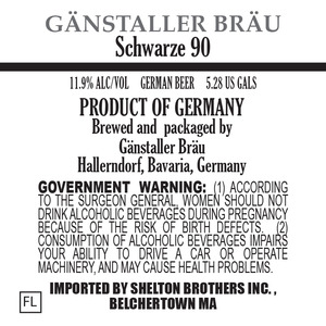Ganstaller Brau Schwarze 90 July 2016