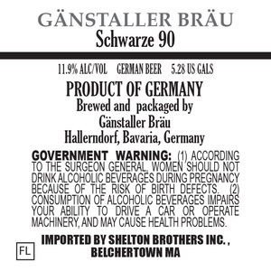 Ganstaller Brau Schwarze 90