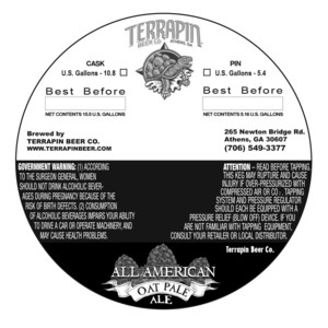 Terrapin All American Oat Pale Ale July 2016