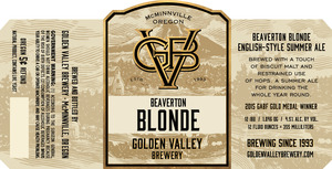 Golden Valley Brewery Beaverton Blonde