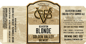 Golden Valley Brewery Beaverton Blonde