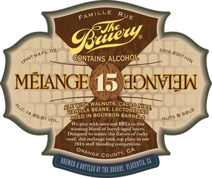 The Bruery Melange No. 15 July 2016