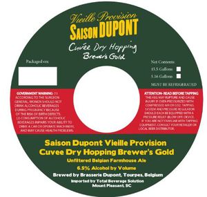 Saison Dupont Cuvee Dry Hopping July 2016