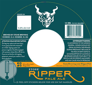 Stone Ripper Pale Ale July 2016