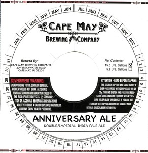 Anniversary Ale July 2016