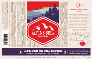 Alpine Beer Company Rye'der On The Storm