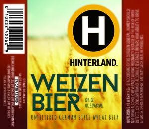 Hinterland Weizen Bier July 2016