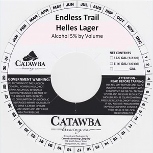 Catawba Brewing Co. Endless Trail Helles Lager