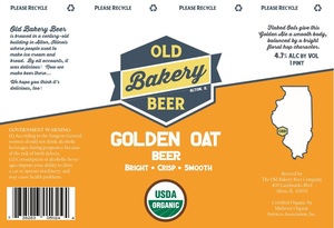 The Old Bakery Beer Company Golden Oat Beer July 2016