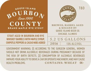 Goose Island Bourbon County Brand Maple Rye Stout