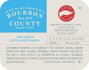 Goose Island Proprietor's Bourbon County Brand Stout