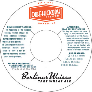 Olde Hickory Brewery Berliner Weisse