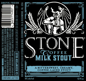 Stone Coffee Milk Stout July 2016