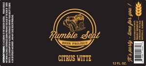 Rumble Seat Beer Project Citrus Witte July 2016