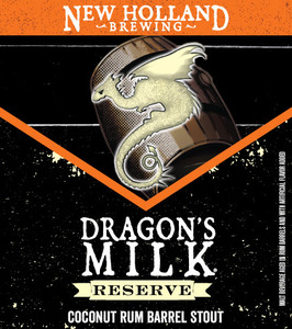 New Holland Brewing Company Dragon's Milk Reserve Coconut Rum Barrel July 2016