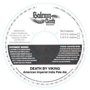 Solemn Oath Brewery Death By Viking