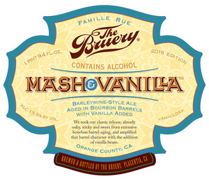 The Bruery Mash & Vanilla July 2016