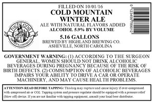 Highland Brewing Co. Cold Mountain