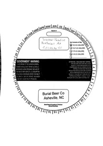 Burial Beer Co. Terrestrial Paradise Brett Saison Ale July 2016