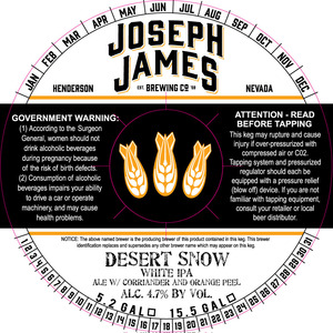 Joseph James Brewing Co., Inc. Desert Snow