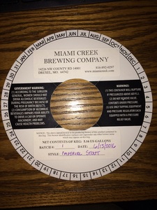 Miami Creek Brewing Company Imperial Stout
