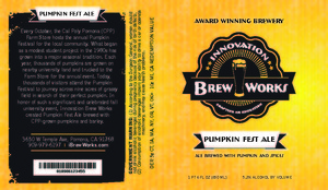 Innovation Brew Works Pumpkin Fest Ale July 2016