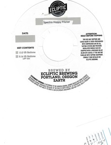 Spectra Hoppy Pilsner July 2016